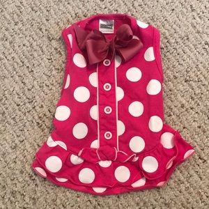 🐾 Pink polka dot puppy dress 🐾